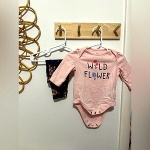 GAP Pink Bodysuit One Piece with Soft Cotton Comfort